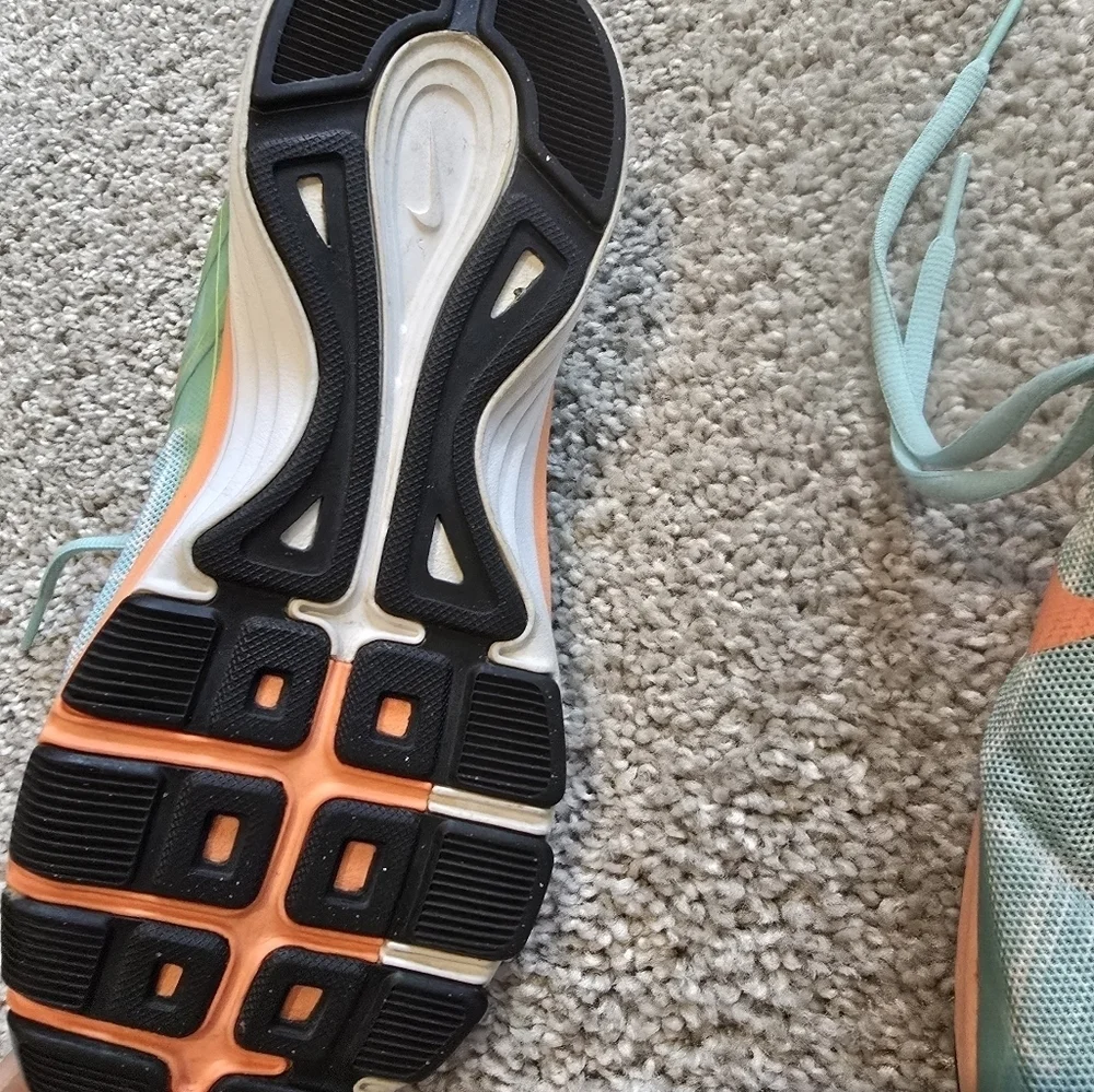 Nike Teal and Orange Athletic Shoes